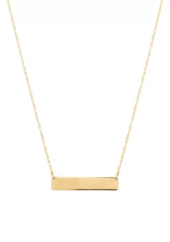 Brand new 😀 Bar Necklace on Cable Chain in 10K Yellow Gold by Belk & Co. 😍