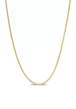 Flash Sale ✨ 18k Yellow Gold Plated Sterling Silver 1.2mm Snake Chain Necklace by Belk & Co. ⭐ -DealsBelk & Co. Store Belk 7834