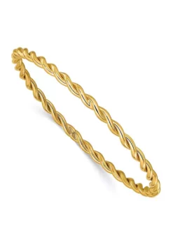 Hot Sale 🎉 14K Yellow Gold Polished Twist Slip-On Bangle by Belk & Co. 🎁