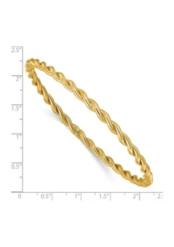 Hot Sale 🎉 14K Yellow Gold Polished Twist Slip-On Bangle by Belk & Co. 🎁 -DealsBelk & Co. Store Belk 7841