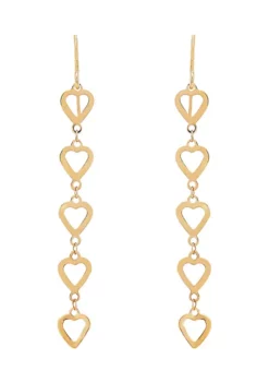 Brand new 🥰 Heart Links Drop Earrings in 10K Yellow Gold by Belk & Co. 🎉
