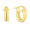 Wholesale 👍 14 Karat Yellow Gold 2-Row Hoop Earring by Belk & Co. 😉