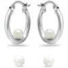 Deals 😉 2 Piece Freshwater Pearl Stud and Hoop Earrings Set in Sterling Silver by Belk & Co. 😍