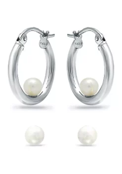 Deals 😉 2 Piece Freshwater Pearl Stud and Hoop Earrings Set in Sterling Silver by Belk & Co. 😍 7 Deals 😉 2 Piece Freshwater Pearl Stud and Hoop Earrings Set in Sterling Silver by Belk & Co. 😍 -DealsBelk & Co. Store Belk 7865