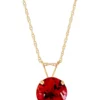 Best Sale 🌟 2.4 ct. t.w. Created Ruby Pendant Necklace in 10K Yellow Gold by Belk & Co. ✨