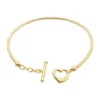 Outlet 🤩 Open Heart Bracelet in 10K Yellow Gold by Belk & Co. 👍