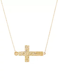 Deals 😀 Center Cross Necklace in 10K Yellow Gold by Belk & Co. ⭐ -DealsBelk & Co. Store Belk 7931
