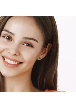 Buy 🛒 Lab Created 1.62 CT TGW Created Emerald Earrings in Sterling Silver by Belk & Co. 🔔 -DealsBelk & Co. Store Belk 7934