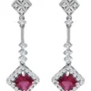 Top 10 🎉 2.06 ct. t.w. Created Pink and White Sapphire Earrings in Sterling Silver by Belk & Co. ❤️