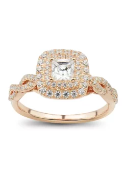 Discount 👍 1 ct. t.w. Diamond Engagement Ring in 14K Rose Gold by Belk & Co. 🔥