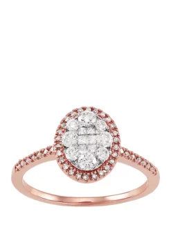 Best deal 🎁 My Forever 1/2 ct. t.w. Diamond Composite Engagement Ring in 10k Rose Gold by Belk & Co. 🧨 -DealsBelk & Co. Store Belk 7980