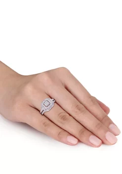 Cheapest 😉 1/4 ct. t.w. Diamond Vintage Split Shank Bridal Ring Set in Sterling Silver by Belk & Co. 😍 6 Cheapest 😉 1/4 ct. t.w. Diamond Vintage Split Shank Bridal Ring Set in Sterling Silver by Belk & Co. 😍 -DealsBelk & Co. Store Belk 800