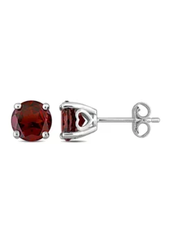 Outlet ⌛ 3.20 ct. t.g.w. Garnet Solitaire Stud Earrings in Sterling Silver by Belk & Co. ⌛ -DealsBelk & Co. Store Belk 8024