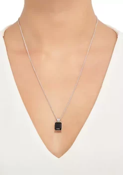 Best reviews of ❤️ Onyx Pendant Necklace in Sterling Silver/14k Yellow Gold by Belk & Co. 👏 -DealsBelk & Co. Store Belk 804