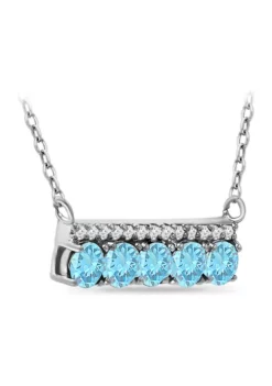 Flash Sale ๐ 1.48 ct. t.w. Blue and White Topaz Bar Necklace, Sterling Silver by Belk & Co. ๐ 7 Flash Sale ๐ 1.48 ct. t.w. Blue and White Topaz Bar Necklace, Sterling Silver by Belk & Co. ๐ -DealsBelk & Co. Store Belk 8082