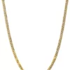 New 😀 Mens 14K Yellow Gold 4.75 Millimeter Beveled Curb Chain Necklace by Belk & Co. 🤩