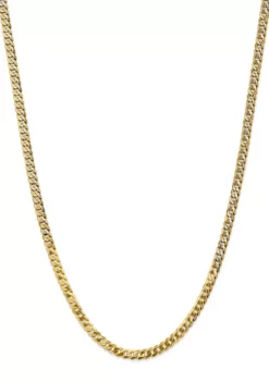 New ๐ Mens 14K Yellow Gold 4.75 Millimeter Beveled Curb Chain Necklace by Belk & Co. ๐คฉ