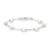 Hot Sale ⭐ Fresh Water Pearl Station Bracelet in Sterling Silver by Belk & Co. 🌟