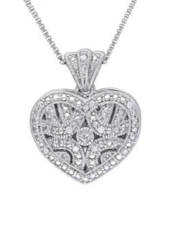 Best deal 🎁 1/10 ct. t.w. Diamond Accent Heart Locket Necklace by Belk & Co. ✔️ -DealsBelk & Co. Store Belk 8175