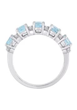 Best reviews of 🎉 1.62 ct. t.w. Blue Topaz and White Topaz Semi Eternity Ring in Sterling Silver by Belk & Co. 🎁 -DealsBelk & Co. Store Belk 8203