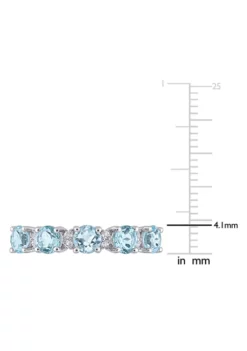 Best reviews of 🎉 1.62 ct. t.w. Blue Topaz and White Topaz Semi Eternity Ring in Sterling Silver by Belk & Co. 🎁 -DealsBelk & Co. Store Belk 8204