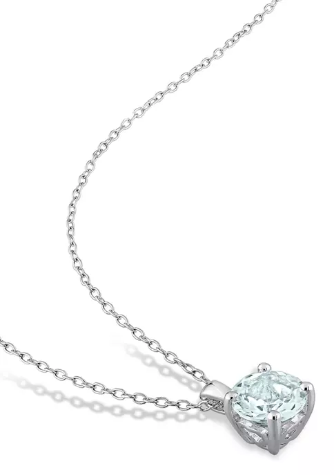 Brand new ✔️ 1.15 ct. t.g.w. Aquamarine Solitaire Pendant with Chain in Sterling Silver by Belk & Co. 👏 4 Brand new ✔️ 1.15 ct. t.g.w. Aquamarine Solitaire Pendant with Chain in Sterling Silver by Belk & Co. 👏 - Image 4