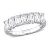 Hot Sale 🤩 2.1 ct. t.w. Created Moissanite Emerald Cut Semi Eternity Ring in 10k White Gold by Belk & Co. 🤩