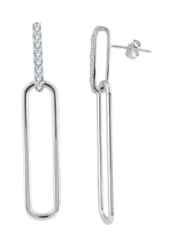 Deals 🌟 Lab Created White Sapphire Earrings in Sterling Silver by Belk & Co. 🧨
