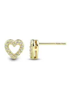 Brand new โ๏ธ 1/10 ct. t.w. Diamond Heart Earrings in 10K Yellow Gold by Belk & Co. ๐ 5 Brand new โ๏ธ 1/10 ct. t.w. Diamond Heart Earrings in 10K Yellow Gold by Belk & Co. ๐ -DealsBelk & Co. Store Belk 8248