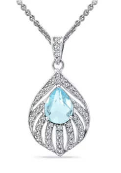 Wholesale ๐ 2.22ct. t.w. Blue Topaz and White Topaz Feather Pendant Necklace in Sterling Silver by Belk & Co. ๐งจ 7 Wholesale ๐ 2.22ct. t.w. Blue Topaz and White Topaz Feather Pendant Necklace in Sterling Silver by Belk & Co. ๐งจ -DealsBelk & Co. Store Belk 8305