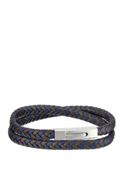 Wholesale ✔️ Stainless Steel with Two Tone Leather Bracelet by Belk & Co. 💯