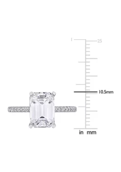 Budget 😍 3.2 ct. t.w. Created Moissanite Emerald-Cut Engagement Ring in 10K White Gold by Belk & Co. 😉 -DealsBelk & Co. Store Belk 831