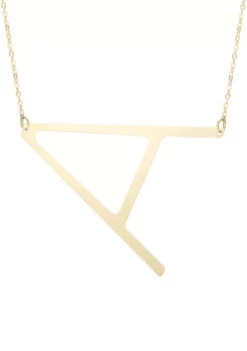Best deal 🎁 14 Karat Yellow Gold Initial-A Necklace by Belk & Co. ⌛ -DealsBelk & Co. Store Belk 8313