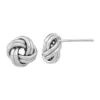 Discount 🔔 14K White Gold Polished Double Love Knot Post Earrings by Belk & Co. 🔥