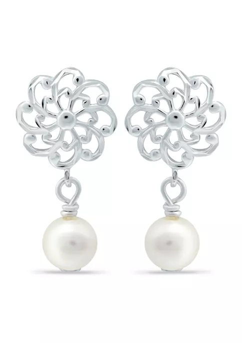 Best reviews of ⌛ Freshwater Pearl and Diamond Cut Flower Drop Earrings in Sterling Silver by Belk & Co. ⭐ 1 Best reviews of ⌛ Freshwater Pearl and Diamond Cut Flower Drop Earrings in Sterling Silver by Belk & Co. ⭐