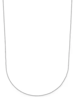 Deals ✔️ 14K White Gold 1 Millimeter Adjustable Diamond Cut Cable Chain by Belk & Co. 🥰