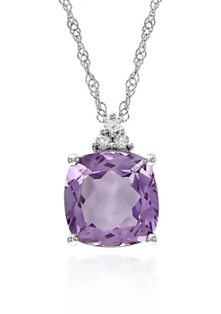 Promo 🌟 10k White Gold Amethyst Pendant by Belk & Co. 😉 -DealsBelk & Co. Store Belk 8380