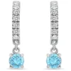 Promo 😉 1.45 ct. t.w. Blue and White Topaz Huggie Hoop Drop Earrings, Sterling Silver by Belk & Co. 🧨