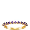 Outlet 🧨 Amethyst Band Ring in 10K Yellow Gold by Belk & Co. 💯