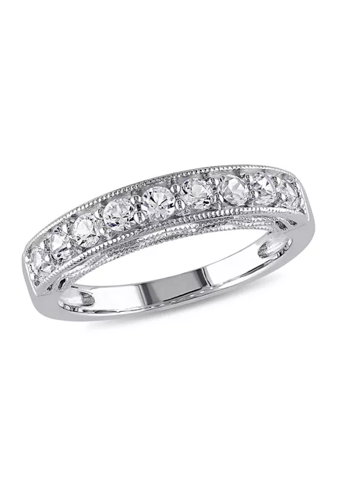 Coupon ⌛ 4/5 ct. t.w. Lab Created White Sapphire Anniversary Band in Sterling Silver by Belk & Co. ⭐ 1 Coupon ⌛ 4/5 ct. t.w. Lab Created White Sapphire Anniversary Band in Sterling Silver by Belk & Co. ⭐