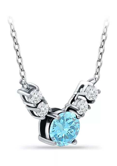 Outlet ๐ 2 ct. t.w. Blue & White Topaz Necklace, Sterling Silver by Belk & Co. ๐งจ 3 Outlet ๐ 2 ct. t.w. Blue & White Topaz Necklace, Sterling Silver by Belk & Co. ๐งจ - Image 3