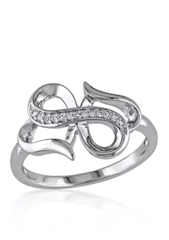Wholesale ๐ Diamond Heart Infinity Ring in Sterling Silver by Belk & Co. โญ