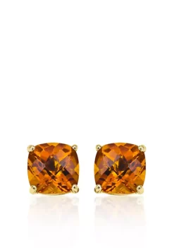 New 👏 14k Yellow Gold 8mm Citrine Stud Earrings by Belk & Co. 🛒 -DealsBelk & Co. Store Belk 8452