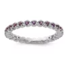 Discount ⌛ 3/8 ct. t.w. Amethyst Stackable Expressions Ring in Sterling Silver by Belk & Co. 🤩