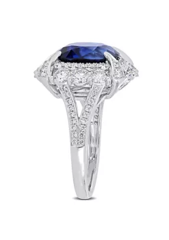 Hot Sale π₯° 7.1 ct. t.g.w. Blue Sapphire and 1.77 ct. t.w. Diamond Halo Cocktail Ring in 14K White Gold by Belk & Co. π 8 Hot Sale π₯° 7.1 ct. t.g.w. Blue Sapphire and 1.77 ct. t.w. Diamond Halo Cocktail Ring in 14K White Gold by Belk & Co. π -DealsBelk & Co. Store Belk 8470