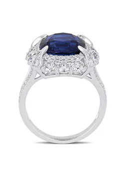 Hot Sale π₯° 7.1 ct. t.g.w. Blue Sapphire and 1.77 ct. t.w. Diamond Halo Cocktail Ring in 14K White Gold by Belk & Co. π 9 Hot Sale π₯° 7.1 ct. t.g.w. Blue Sapphire and 1.77 ct. t.w. Diamond Halo Cocktail Ring in 14K White Gold by Belk & Co. π -DealsBelk & Co. Store Belk 8471