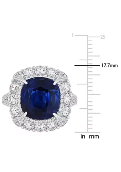 Hot Sale π₯° 7.1 ct. t.g.w. Blue Sapphire and 1.77 ct. t.w. Diamond Halo Cocktail Ring in 14K White Gold by Belk & Co. π 10 Hot Sale π₯° 7.1 ct. t.g.w. Blue Sapphire and 1.77 ct. t.w. Diamond Halo Cocktail Ring in 14K White Gold by Belk & Co. π -DealsBelk & Co. Store Belk 8472