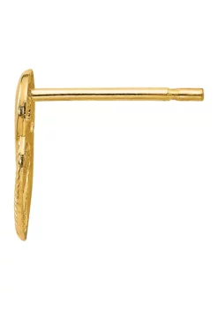 Hot Sale 🔥 14K Yellow Gold Polished Double Heart Post Earrings by Belk & Co. 🌟 -DealsBelk & Co. Store Belk 8496