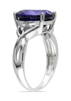 Cheapest π Lab Created 7 1/2 CT TG Oval Cut Created Blue Sapphire and Diamond Accent Ring in Sterling Silver by Belk & Co. π 8 Cheapest π Lab Created 7 1/2 CT TG Oval Cut Created Blue Sapphire and Diamond Accent Ring in Sterling Silver by Belk & Co. π -DealsBelk & Co. Store Belk 8500