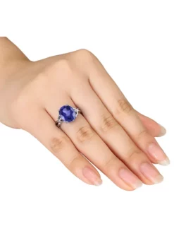 Cheapest π Lab Created 7 1/2 CT TG Oval Cut Created Blue Sapphire and Diamond Accent Ring in Sterling Silver by Belk & Co. π 9 Cheapest π Lab Created 7 1/2 CT TG Oval Cut Created Blue Sapphire and Diamond Accent Ring in Sterling Silver by Belk & Co. π -DealsBelk & Co. Store Belk 8501